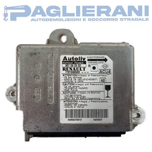 Airbag control unit AUTOLIV Renault 7701066508 ACU4 (Ref. Code 607060500)