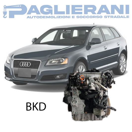 Motore BKD Audi A3 2003-2013 Diesel 2000 [2.0] Euro4 103KW 140CV 180.000 KM
