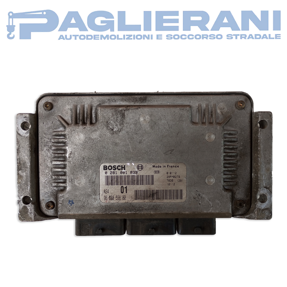 BOSCH ECU Engine Control Unit Citroen/Peugeot/Saxo AS4 01 9630059880 (Ref. Code 0281001839)