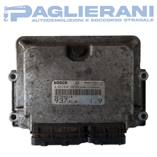 Centralina BOSCH ECU Motore 46784814 937 41JA (Codice Rif. 0281010332)