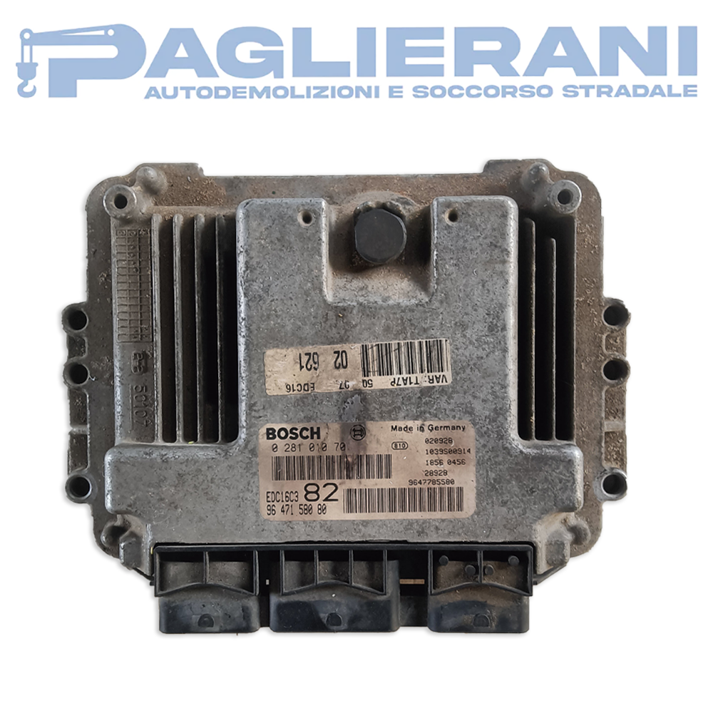 Centralina BOSCH ECU Motore 028101070 Peugeot 206 9647158080 (Codice Rif. EDC16C382)