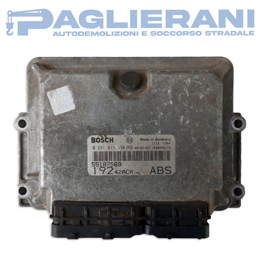 BOSCH ECU Engine Control Unit Fiat Stilo 55187569 (Ref. Code 0281011396)