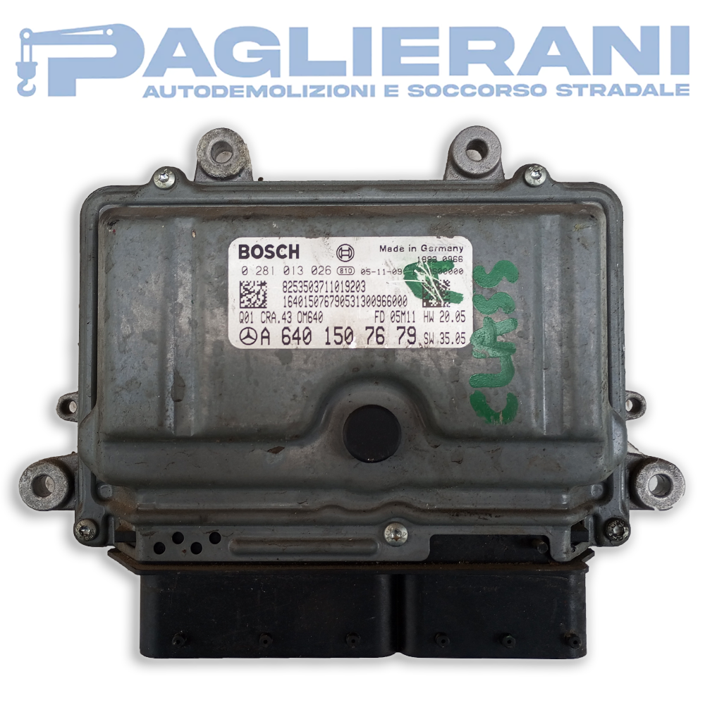 Centralina BOSCH ECU Motore Mercedes-Benz Classe A A6401507679 (Codice Rif. 0281013026)