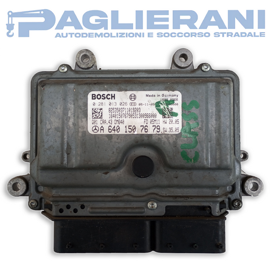 Centralina BOSCH ECU Motore Mercedes-Benz Classe A A6401507679 (Codice Rif. 0281013026)