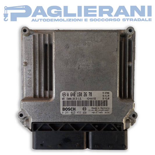 Centralina BOSCH ECU Motore Mercedes-Benz A6461502678 (Codice Rif. 0281013452)