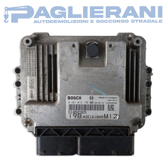 BOSCH Engine ECU Control Unit Fiat Bravo 198 4IE161BAM M12 51852325 (0281016198)