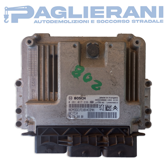 Centralina ECU Motore BOSCH Peugeot 208 2007-2011 EDC17C10 9677030080 (0281017336)