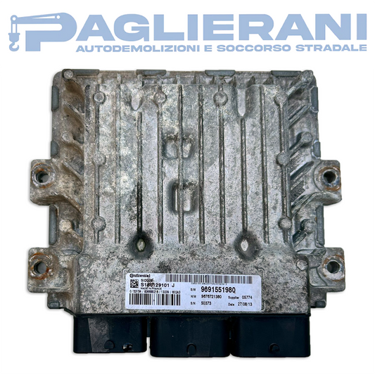 Continental Engine Control Unit ECU FIAT Ducato 2.2 Multijet 2014 SID208 9691551980 (S180129101 J)