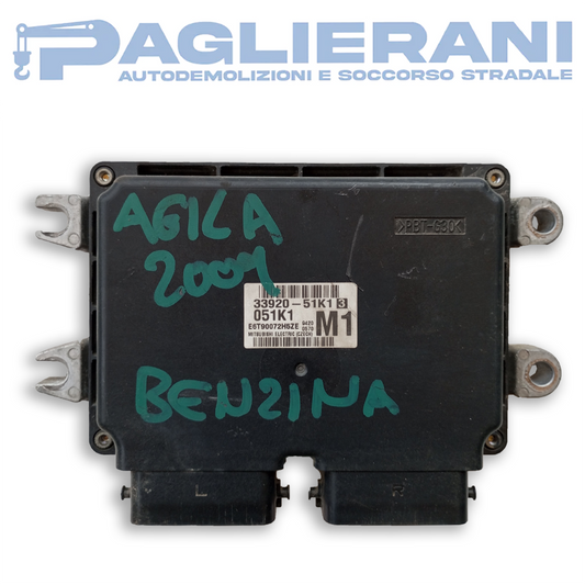 Centralina ECU Motore Mitsubishi Opel Agila H08 2008-2011 (Codice Rif. E6T90072H5ZE-33920-51K1-M1)