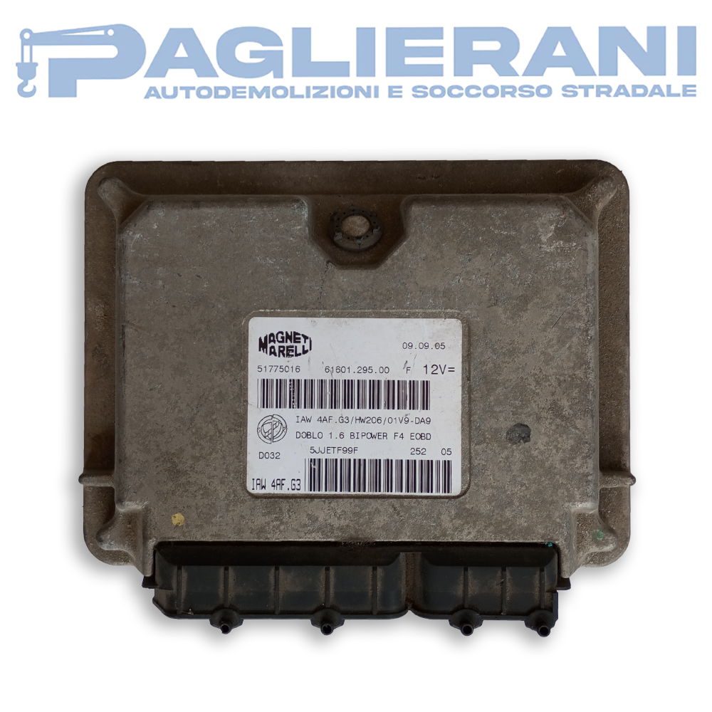 Centralina ECU Motore Magneti Marelli Fiat Doblo 1.6 Bipower 2002>2009 (Cod. Rif. 51775016)