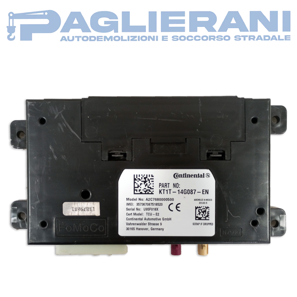 Continental Bluetooth Control Unit Ford Transit 2006-2014 A2C7680000500 (KT1T-14G087-EN)