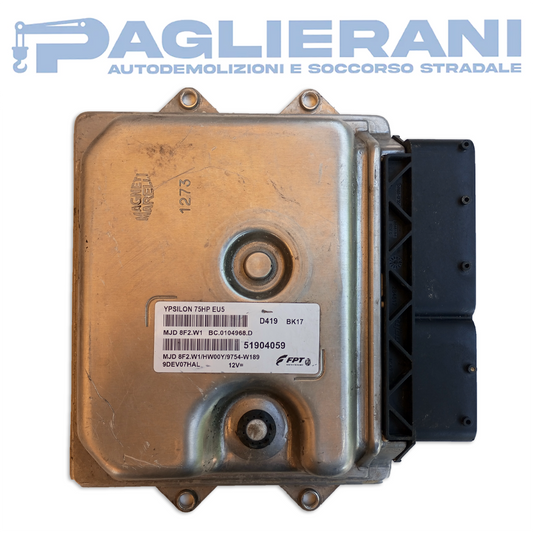 Magneti Marelli FPT ECU Engine Control Unit Lancia Y 2010-2011 MJD8F2W1 D419 BK17 (51904059)