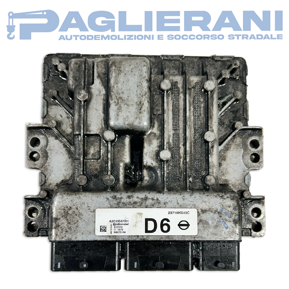 Engine ECU Control Unit Continental Nissan Qashqai (J11) 2014-2021 SID310 D6 23710HX43C (A2C39567001)