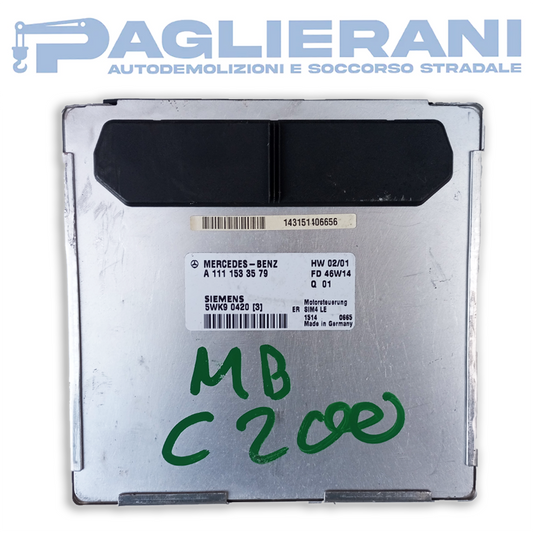 Centralina ECU Motore Siemens Mercedes-Benz A1111533579 (Codice Rif. 5WK90420)