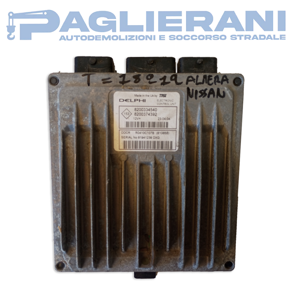 Centralina DELPHI TRW ECU Motore Nissan Almera (Codice Rif. 8200334540)