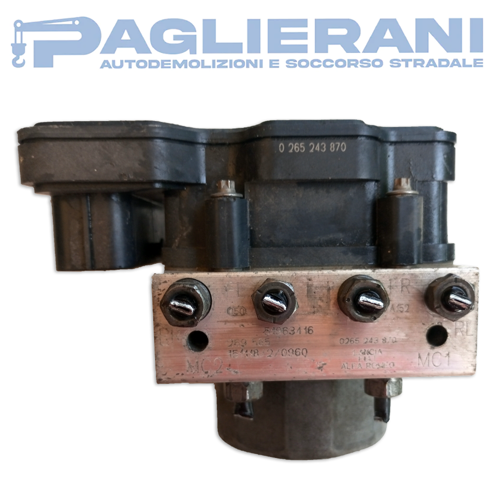 Centralina BOSCH Pompa ABS FIAT Grande Punto EVO 2012 51963416 (0265243870)