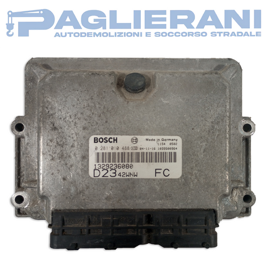 Centralina Motore ECU BOSCH FIAT Ducato 2002-2006 1329236080 D23 42WNW FC (0281010488)