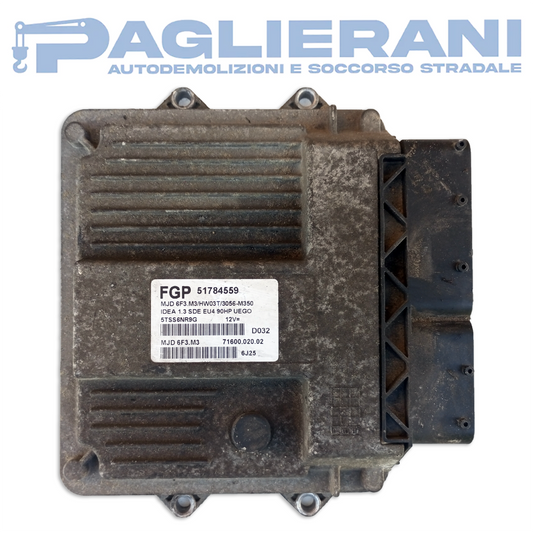 Centralina Motore ECU Magneti Marelli FGP FIAT Idea 2003-2012 MJD6F3M3 (51784559)