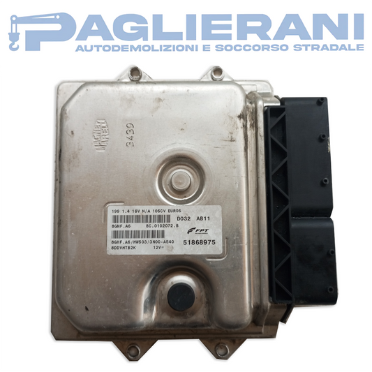 Centralina Magneti Marelli FPT ECU Motore FIAT Punto 199 EVO (Cod. Rif. 51868975)