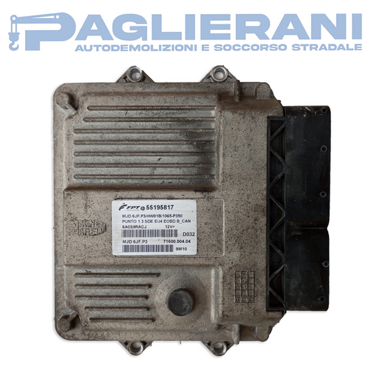 Centralina Magneti Marelli ECU Motore FIAT Punto 188 FPT MJD 6JF.P3 (Cod. Rif. 55195817)