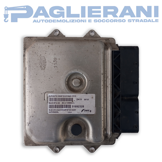 Centralina Magneti Marelli ECU Motore FPT MJD8F2G2 FIAT Grande Punto 199 (Cod. Rif. 51892328)