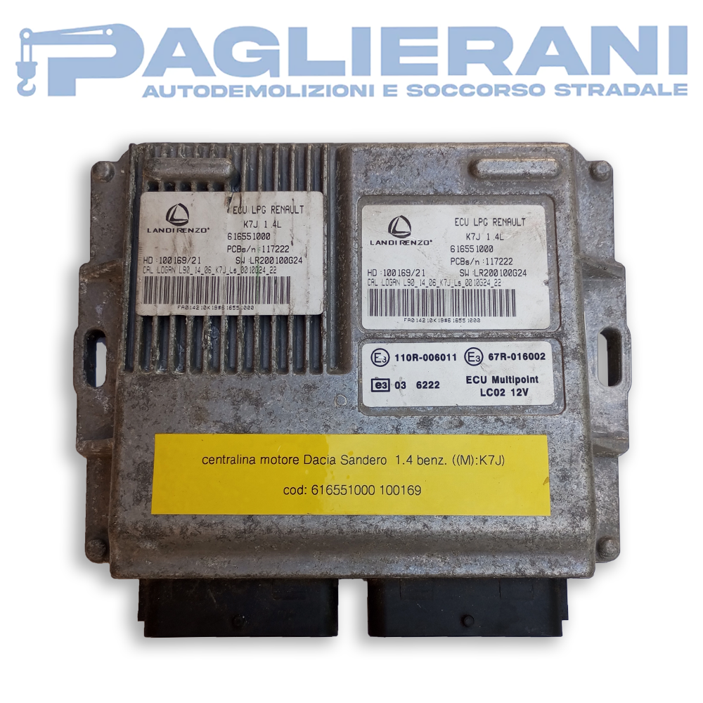 Centralina ECU Motore Dacia 2008>2012 (Codice Rif. 616551000)