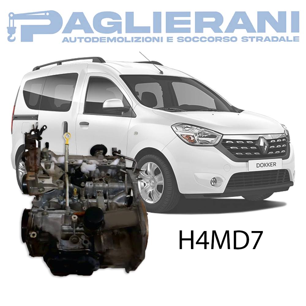 Motore H4MD7 Dacia Dokker 2017 1600 [1.6] Benzina/GPL 84KW 115CV 150.000 KM