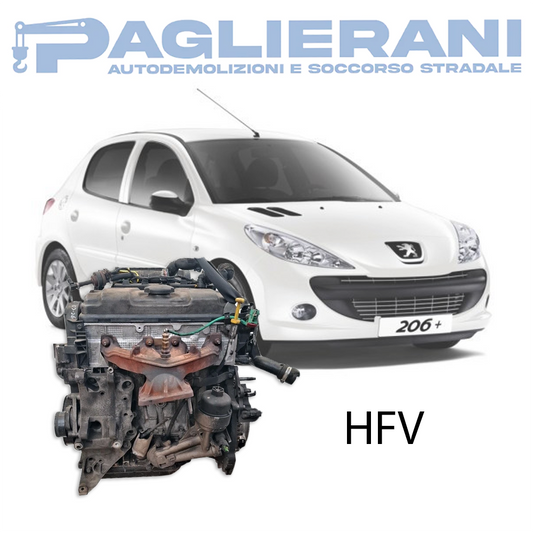 Motore HFV Peugeot 206+ 2009-2013 Benzina/GPL 1100 [1.1] 44KW 60CV 144.000 KM