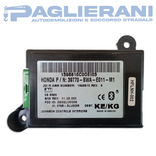 Centralina Bluetooth Honda Civic MK8 2006-2011 (Codice Rif. PN 39770 SWA E011 M1)