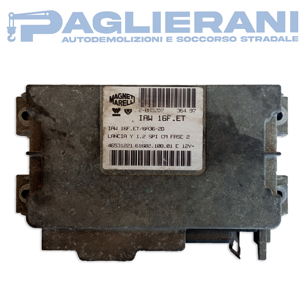 ECU Engine Control Unit Magneti Marelli IAW 16F.ET Lancia Y (Ref. Code 46531221)