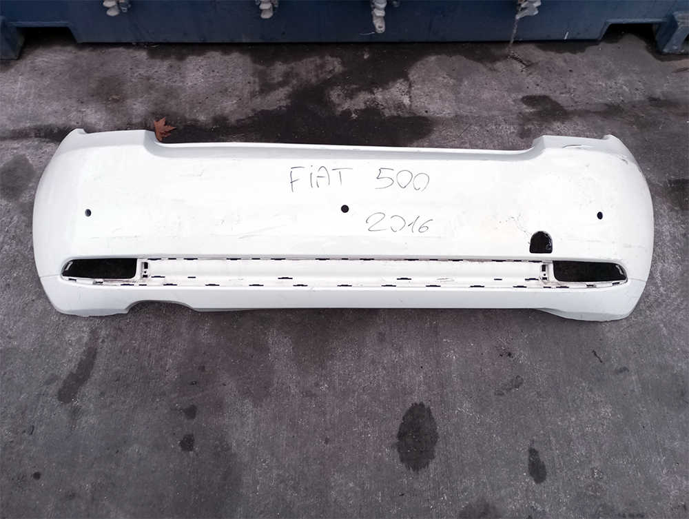 Original FIAT 500 2016 Rear Bumper White