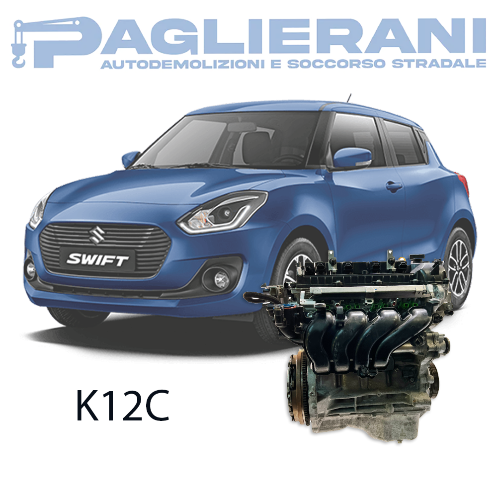 Motore K12C Suzuki Swift 2017-2024 1200 [1.2] Benzina/GPL Euro6C Dualjet 66KW 90CV 128.000 KM