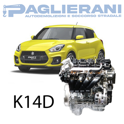 Engine K14D Suzuki Swift Sport 1.4 Boosterjet Hybrid 2017-2024 25,000 Km