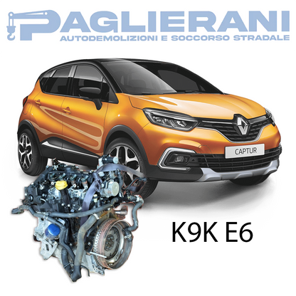 Motore K9K E6 Renault Captur 2018 1.5 DCI Diesel 150.000 Km