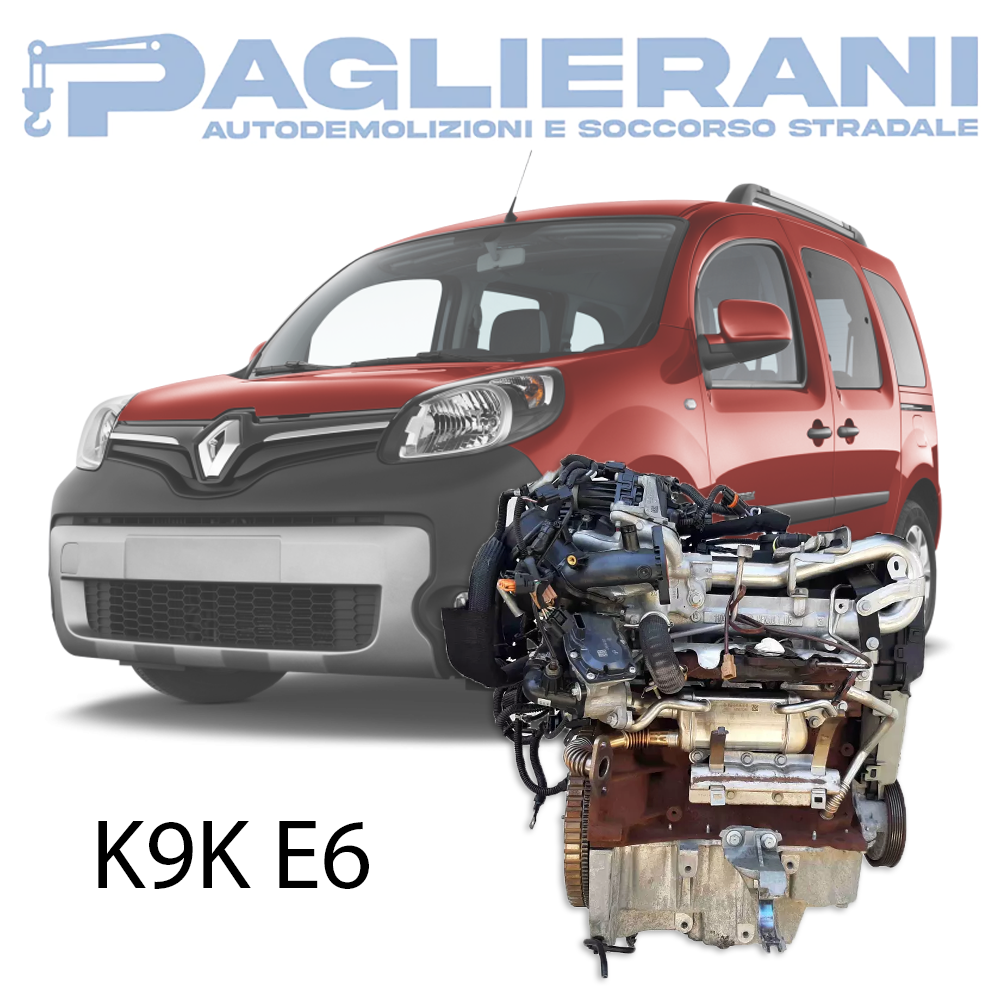 Motore K9K E6 Renault Kangoo 2017 1.5 DCI Diesel 70.000 Km