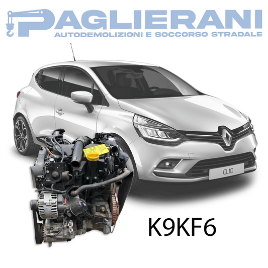 Motore K9KF6 Renault Clio 2017 [2012-2020] Diesel 1500 [1.5] DCI 81KW 110CV 92.000 KM