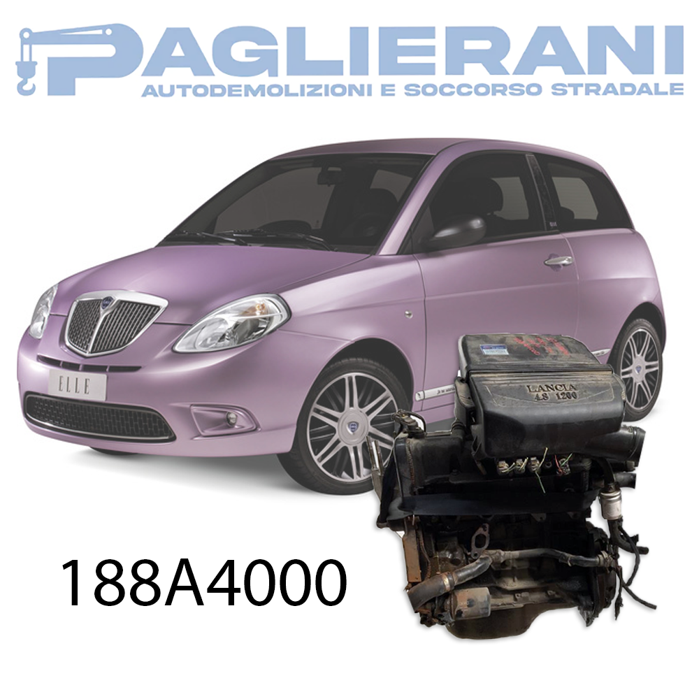 Motore 188A4000 Lancia Y 2011 1.2 Benzina 107.000 Km