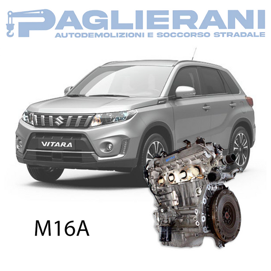 Motore M16A Suzuki Vitara 2016 Euro6 Benzina 1600 [1.6] 88KW 120CV 150.000 KM