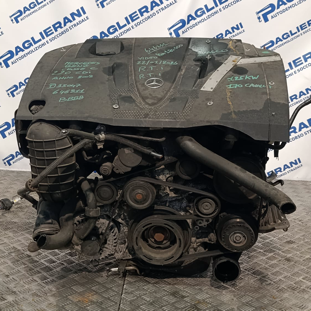 Engine 646811 Mercedes-Benz C 2008 220 CDI 2200 [2.2] Diesel Euro4 125KW 170HP 180.000 KM
