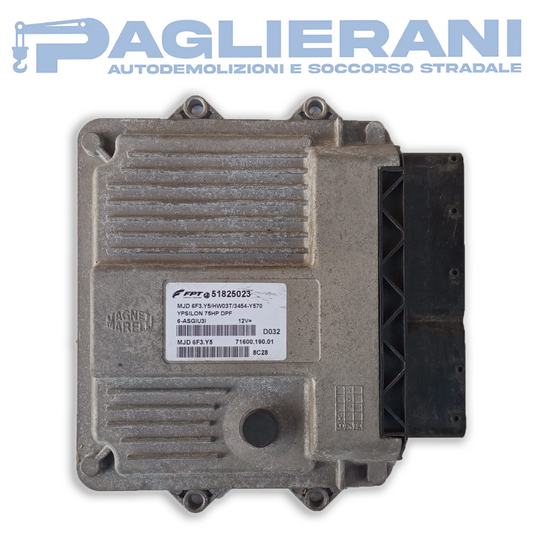 Centralina Magneti Marelli ECU Motore FPT 518256023 Lancia Y 1.3 MJT (Cod. Rif. MJD6F3.Y5)