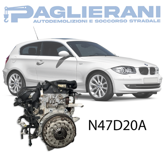 Motore N47D20A BMW 118d 2007-2012 Euro4 Diesel 2000 [2.0] 105KW 163CV 200.000 KM