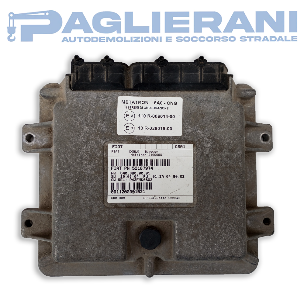 Centralina ECU Motore Metatron FIAT Doblo Bipower 4100080 (PN 55187974)