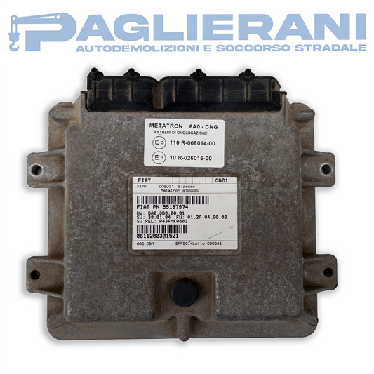 Centralina ECU Motore Metatron FIAT Doblo Bipower 4100080 (PN 55187974)