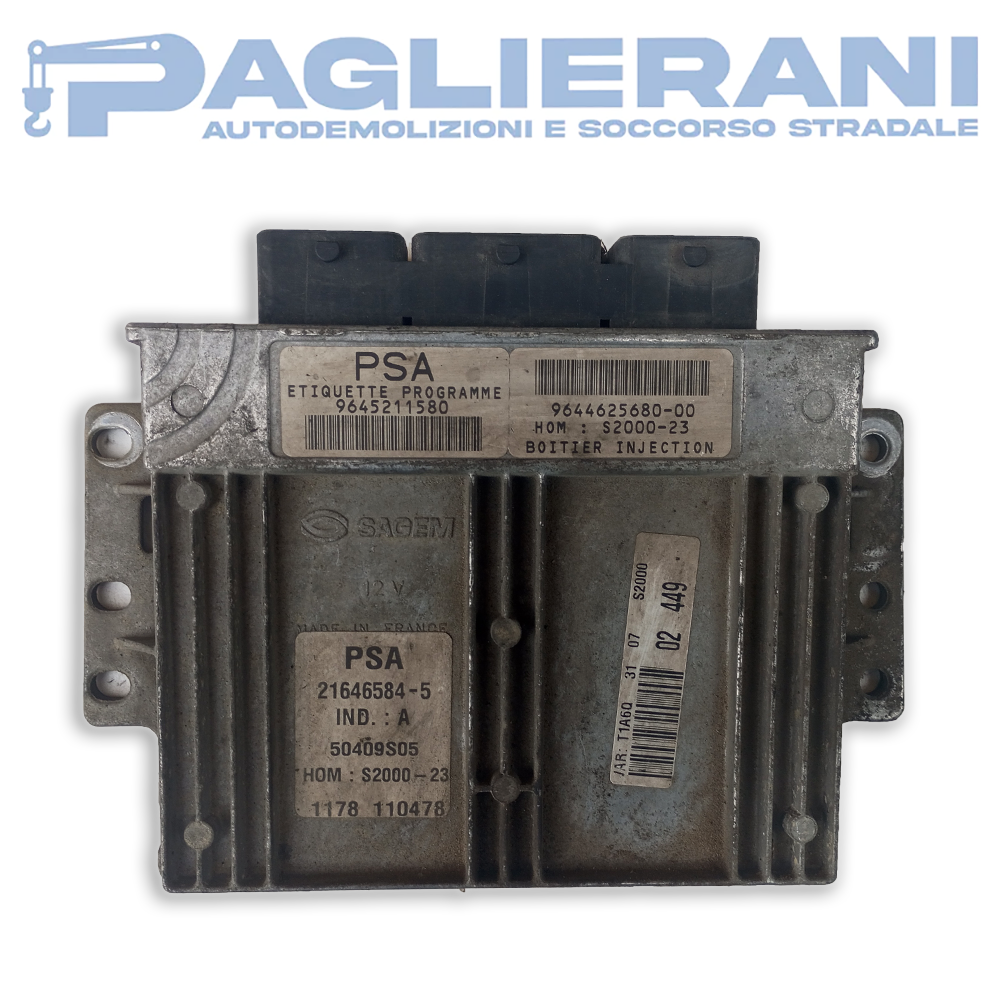 Centralina PSA SAGEM ECU Motore Peugeot 206 (Codice Rif. 9645211580)