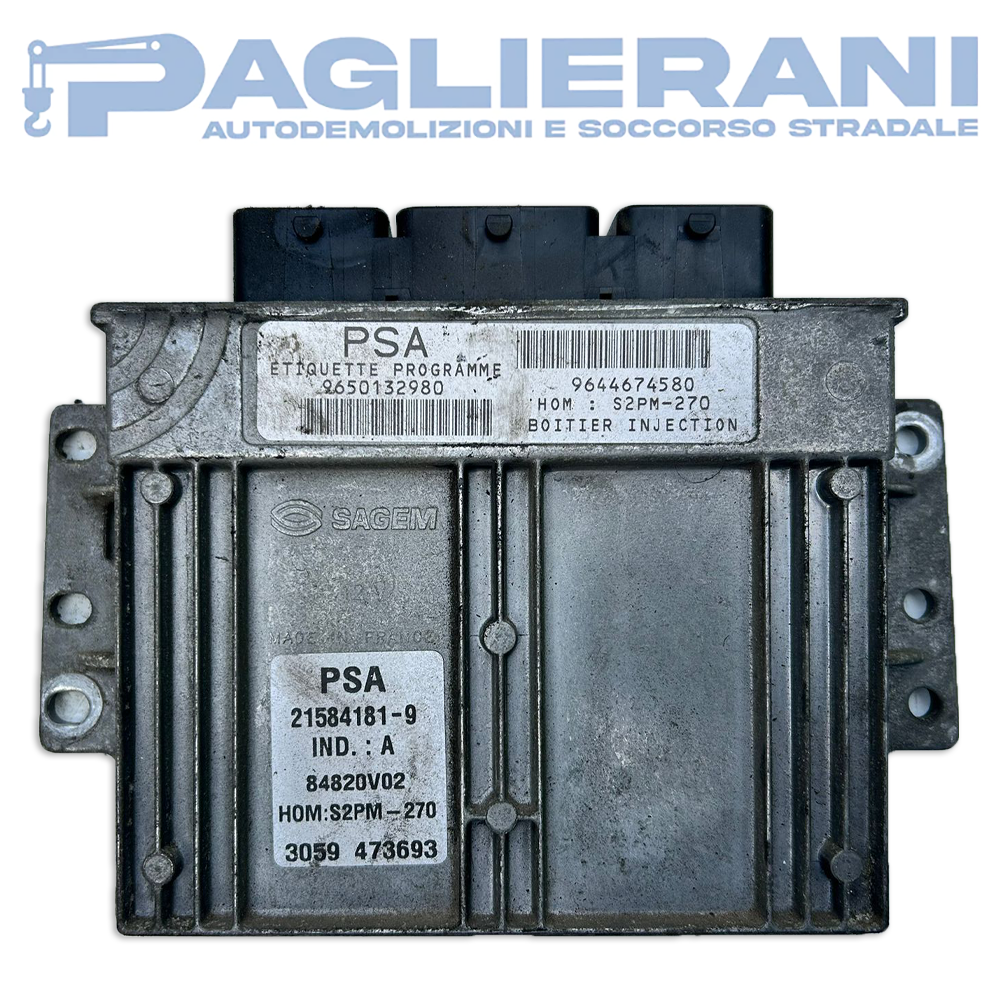 PSA SAGEM Engine Control Unit ECU Citroen/Peugeot 21584181-9 (9650132980)