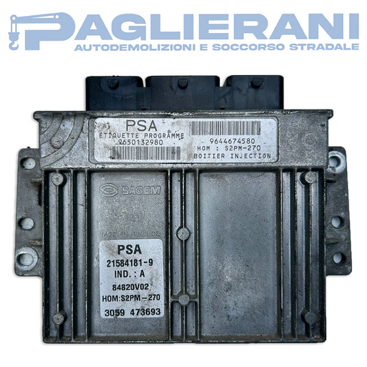 PSA SAGEM Engine Control Unit ECU Citroen/Peugeot 21584181-9 (9650132980)