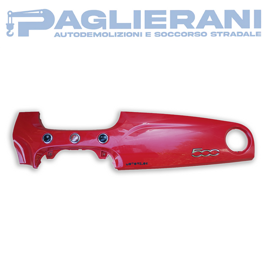 Plancia Cruscotto Centrale Originale FIAT 500 2007>2014 Colore Rosso (Cod. Rif. 51803290)