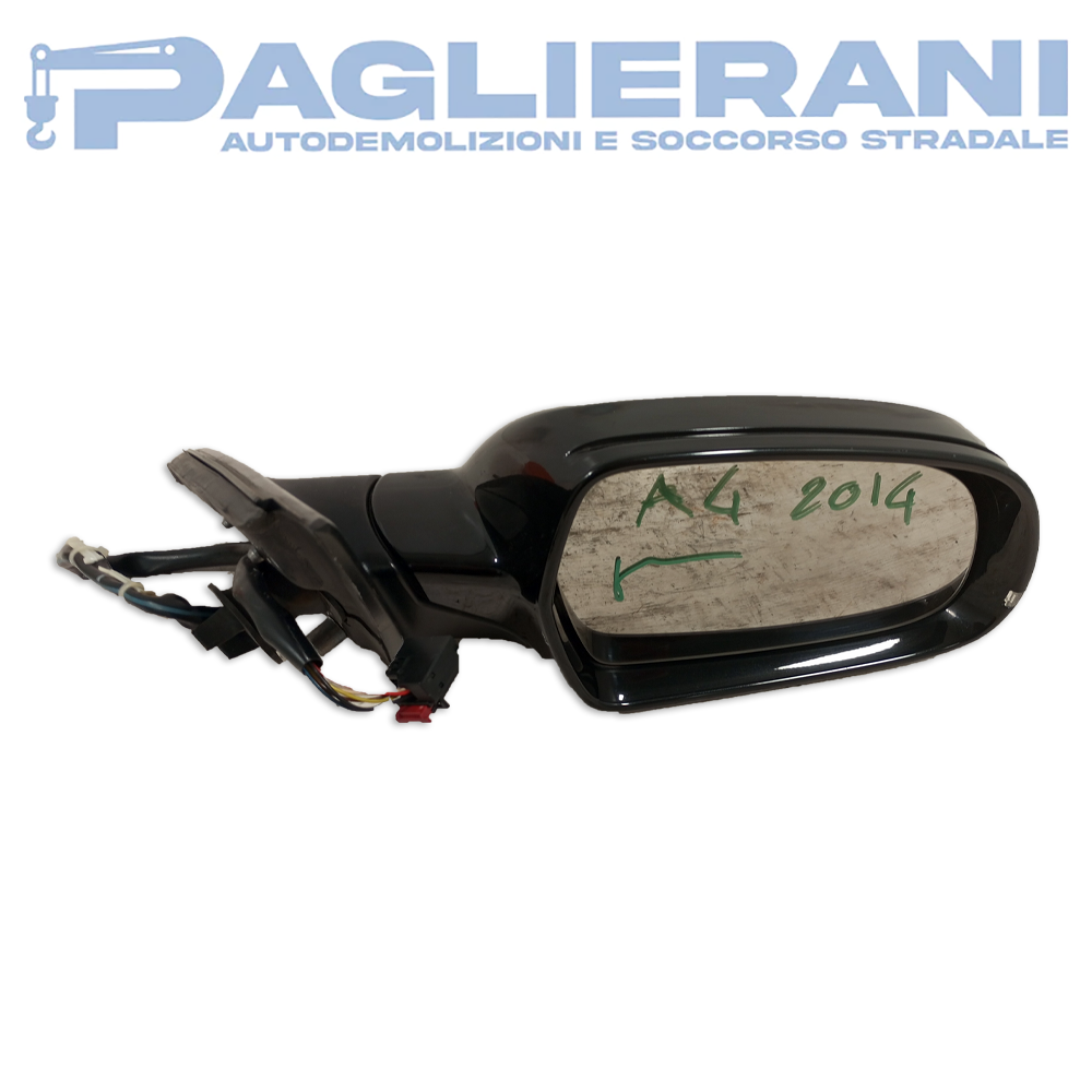 Specchietto Elettrico Originale Retrovisore Audi A4 2014 Destro DX Nero 6 Pin