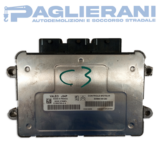 Centralina Valeo ECU Motore J34P Peugeot/Citroen 21585785-4A (Codice Rif. SW9661961280)