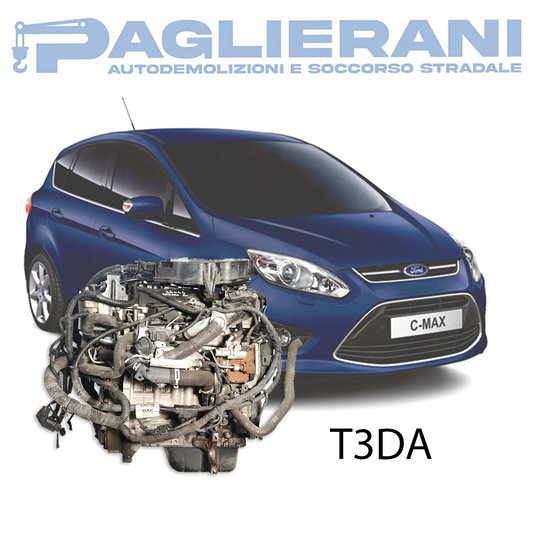 Motore Ford C-MAX T3DA 2011-2014 Euro 5 Diesel 1600 [1.6] TDCI 70KW 95CV 145.000 KM